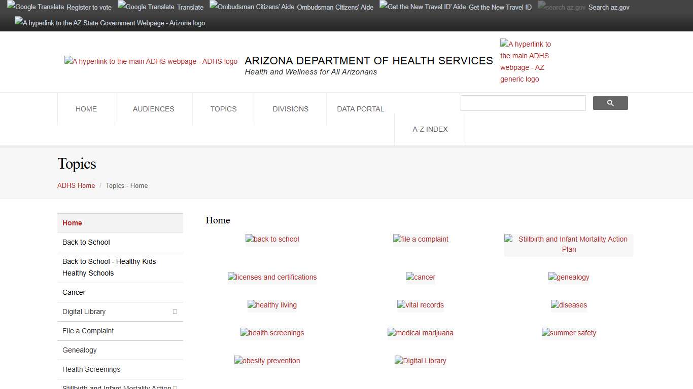 ADHS - Topics - Home